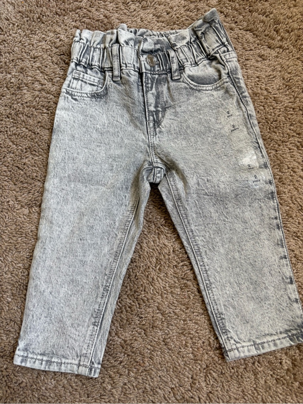 Baby Gap Toddler pull on Mom jeans In Gray wash